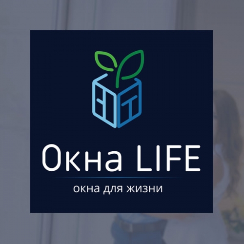 Логотип для компании Окна Life - окна, балконы, двери, жалюзи в г. Н. Новгород